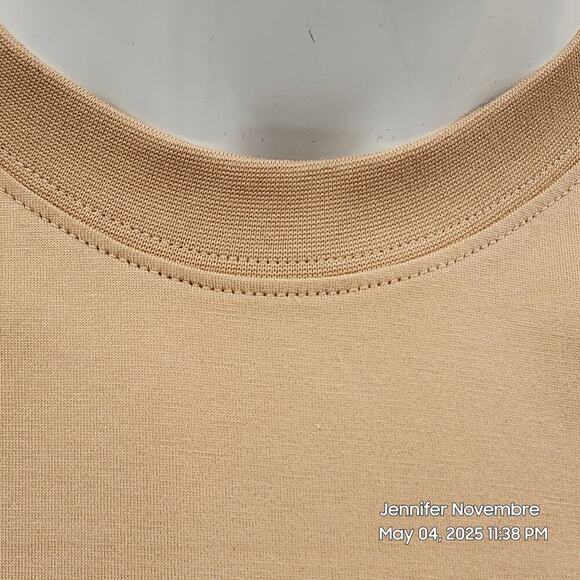 WOMEN'S BURBERRY SANTO LOGO T-SHIRT/SOFT FAWN/MEDIUM RETAIL $480 - Picture 7 of 16